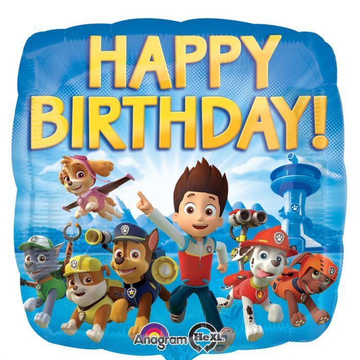 18" Paw Patrol Birthday - Lift balloons