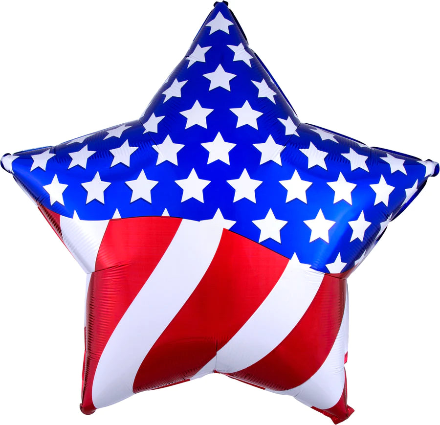 American Flag Star USA 29" - (Flat). 3243502 - Lift balloons