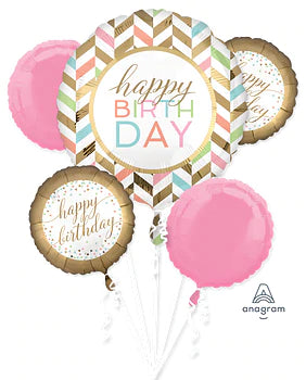 Happy Birthday (5 Balloons) - (Single Pack). 3718001 - Lift balloons