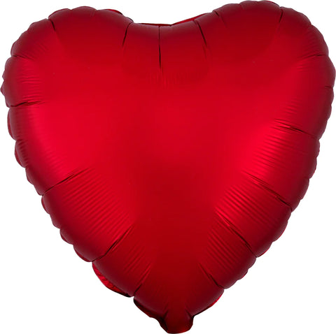 Satin Luxe Sangria Heart 17" - (Single Pack). 3858401