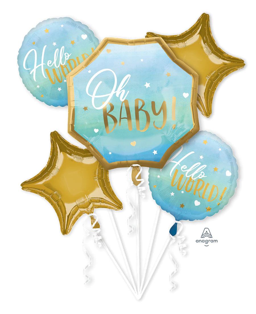 Bouquet Blue Baby Boy MultiBalloon - (Single Pack). 3973201 - Lift balloons