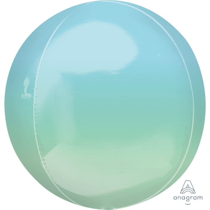 Blue & Green Ombre Orbz. 16 inch - Lift balloons