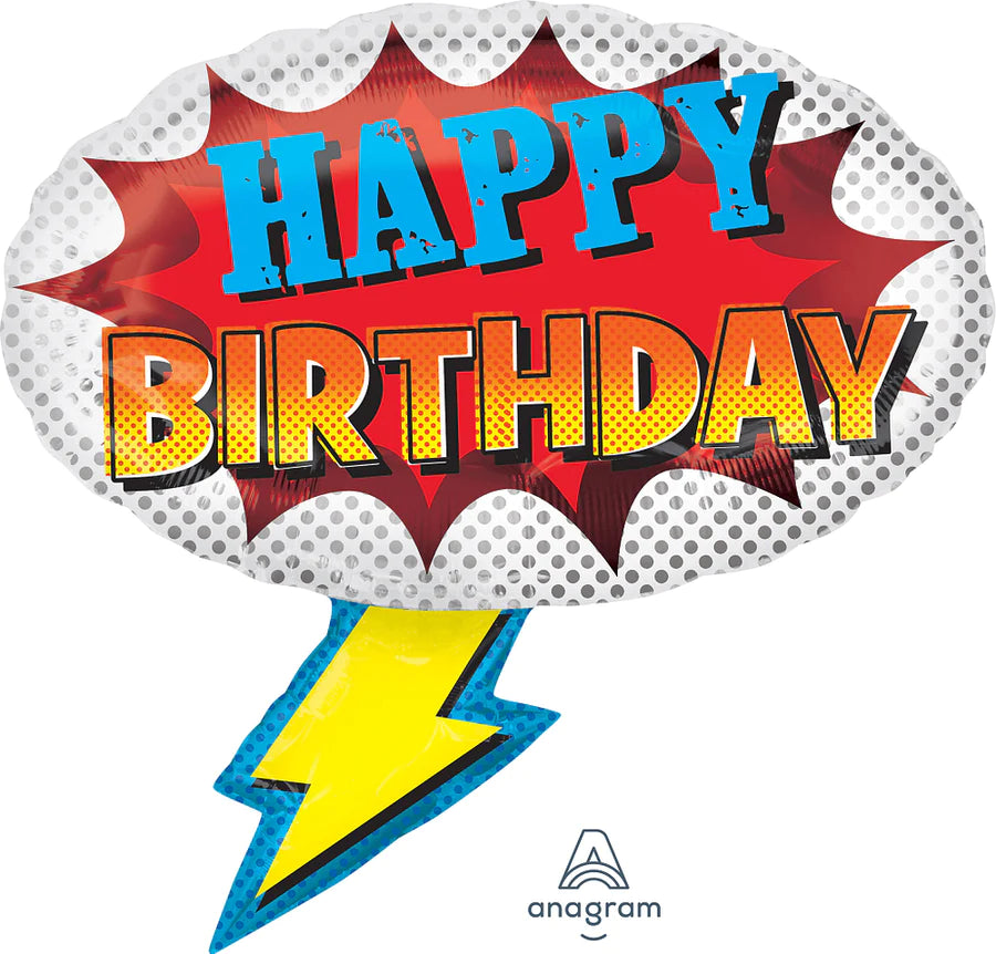 Super Hero Birthday 27" x 26" - (Single Pack). 4125801 - Lift balloons