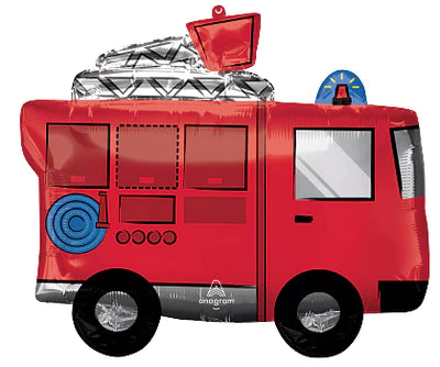 Fire Truck 26" x 22" - (Single Pack). 4280201 - Lift balloons