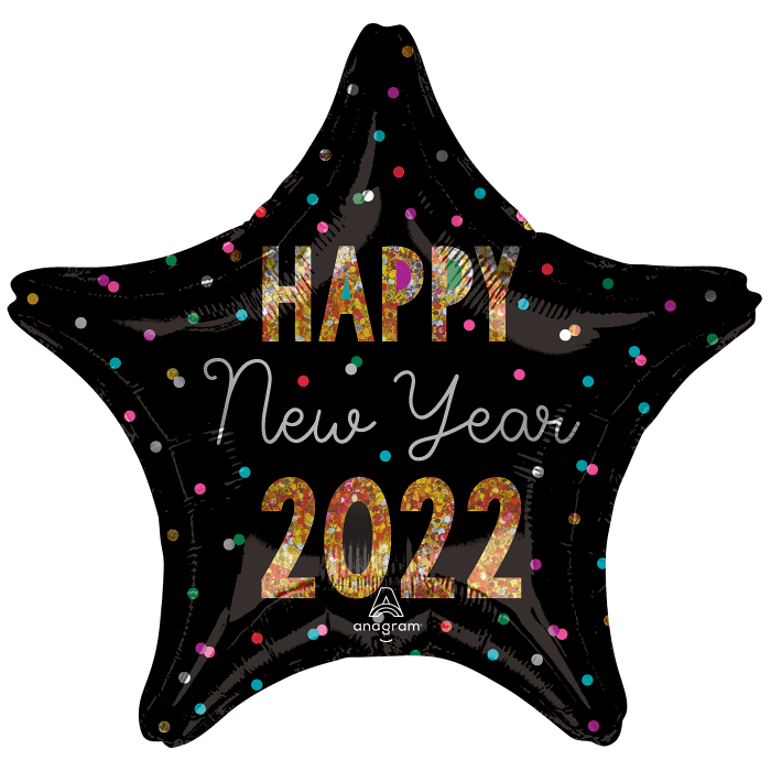 18" 2022 Glitter Star Pkg - Lift balloons