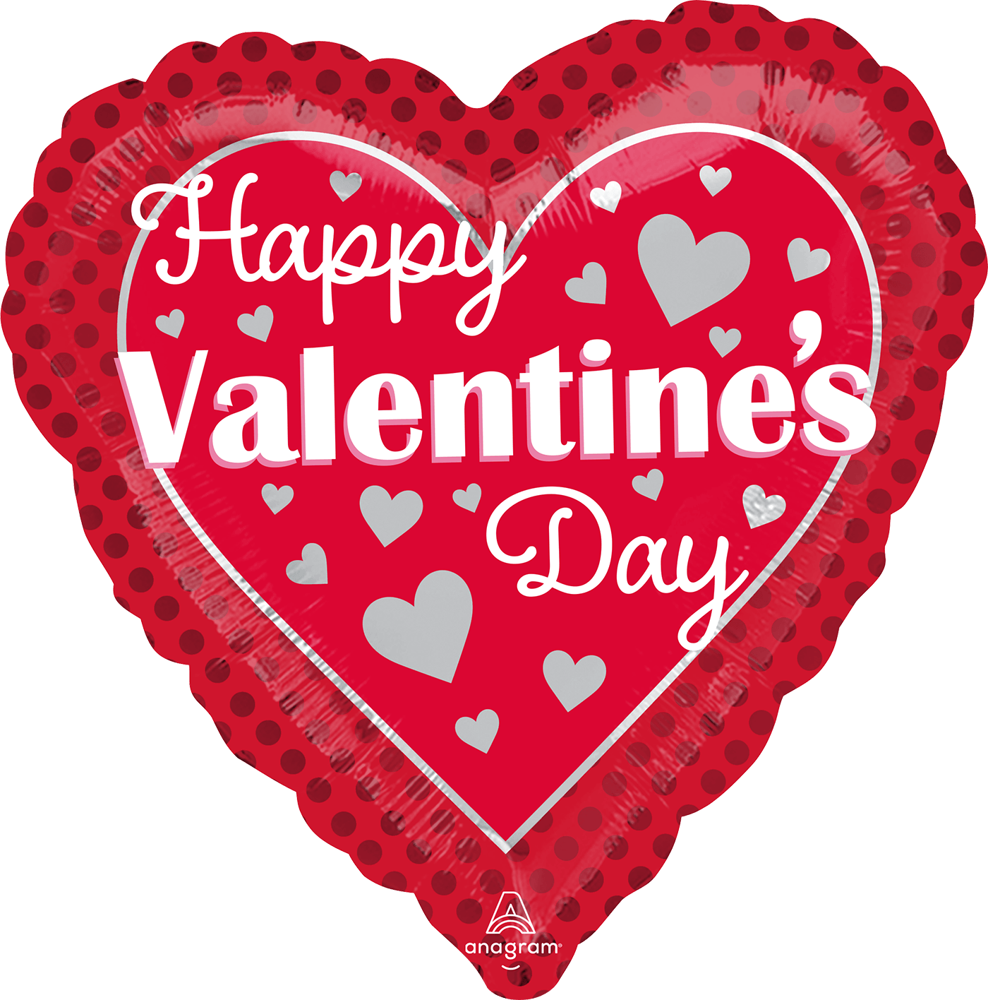 18 Inch Valentine Hearts & Dots - Lift balloons