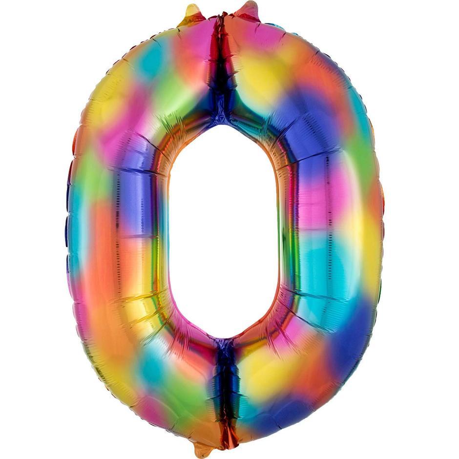 Number Number 0 to 9. Rainbow Splash 34 Inch - Lift balloons