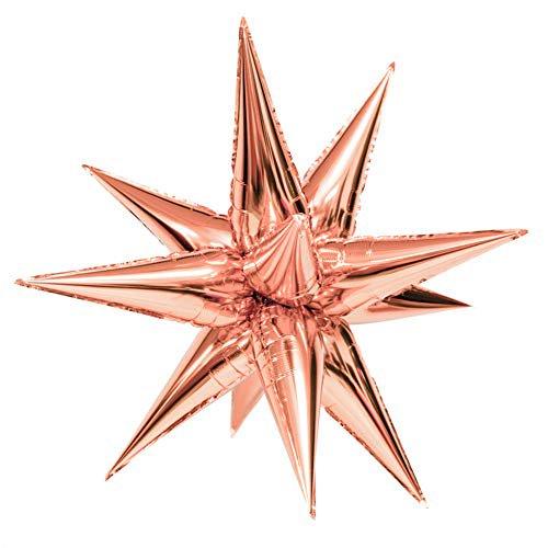 Starburst Rose Gold 3D Foil Balloon 26 Inch - Lift balloons