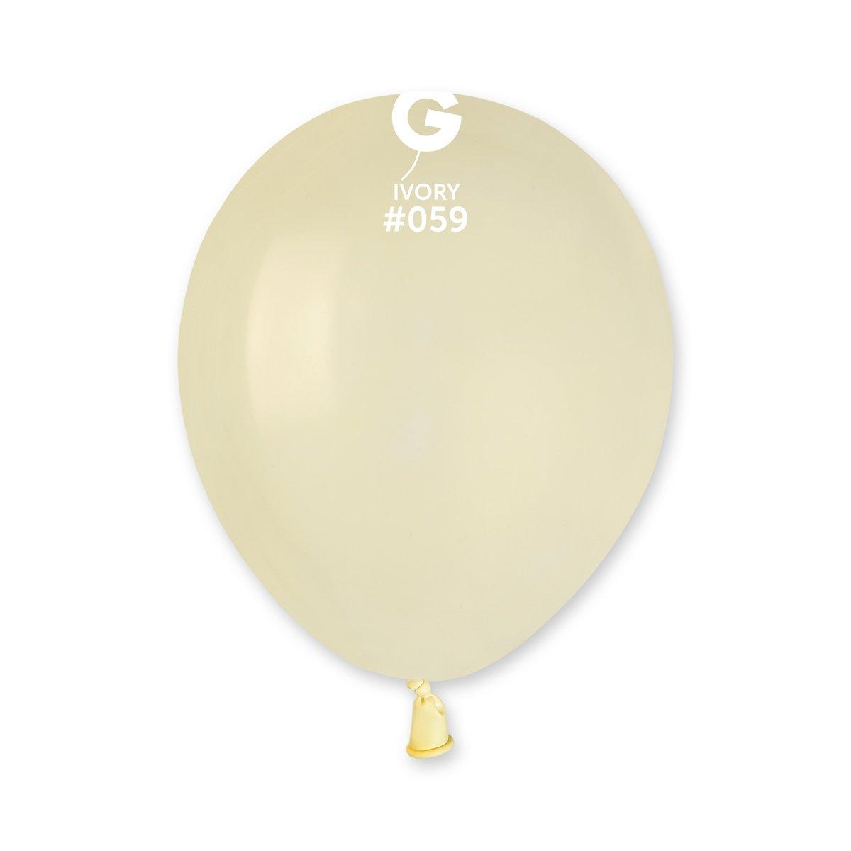 Solid Balloon Ivory A50-059. 5 inch - Lift balloons