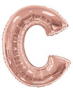 C Rose Gold Foil Letters 34 inch - Lift balloons
