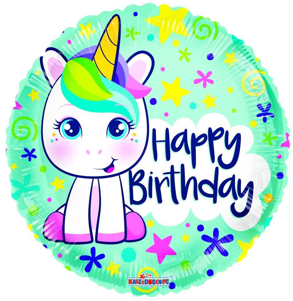 Cute Unicorn Foil Balloon Birthday 18 inch - Lift balloons