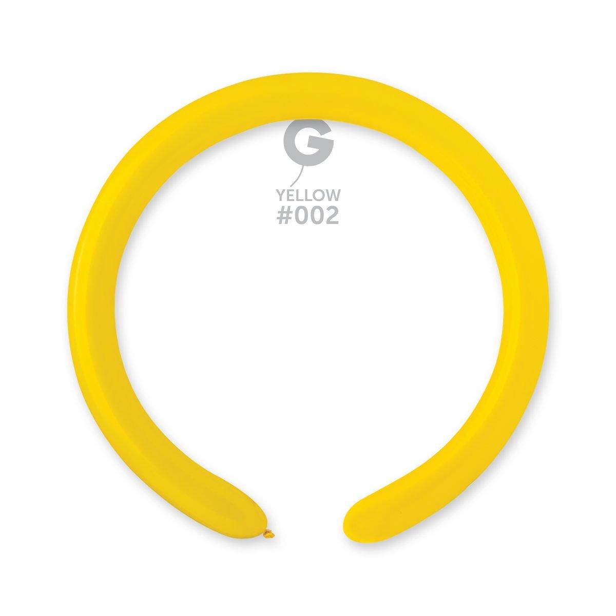 Solid Balloon Yellow D4(260)-002 2 inch - Lift balloons