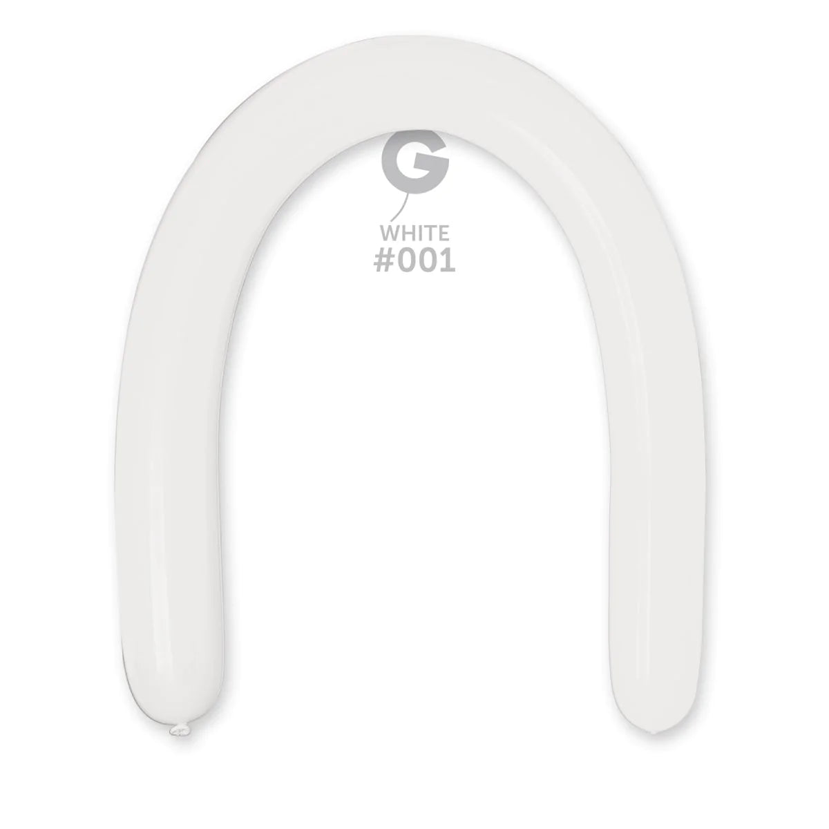 Solid Balloon White #001 3 inch