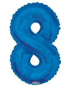 Blue Foil Numbers 8 34 inch - Lift balloons