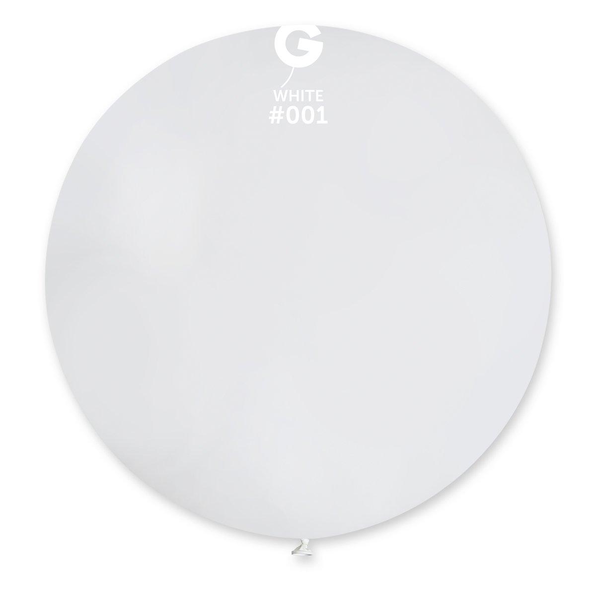 Solid Balloon White G30-001 31 inch - Lift balloons