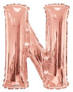 N Rose Gold Foil Letters 34 Inch - Lift balloons