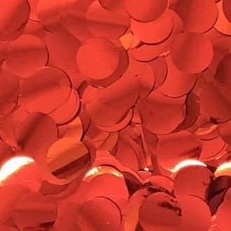 Red Metallic Round Confetti - Lift balloons