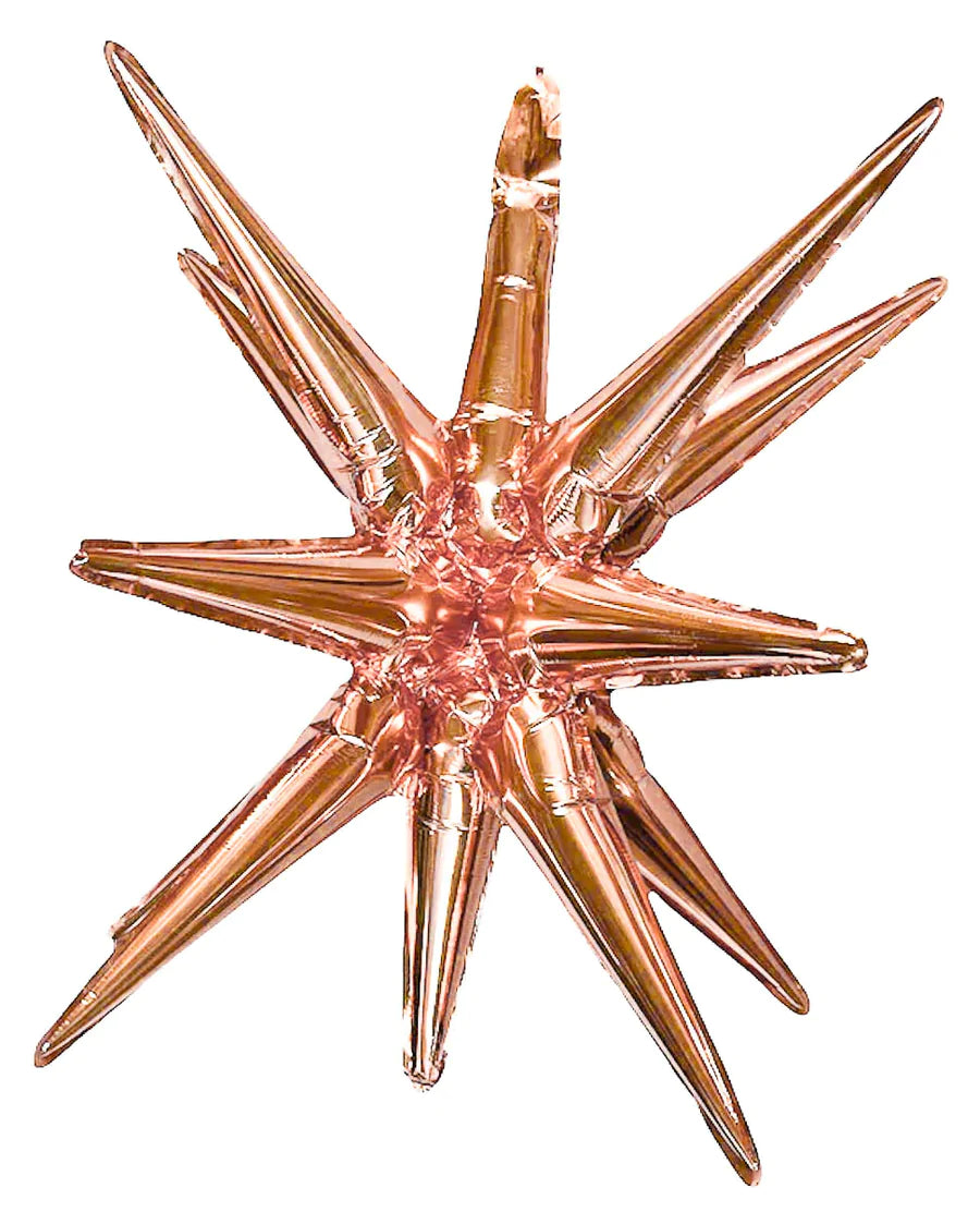 Starburst Rose Gold 3D Foil Balloon - 22" in.