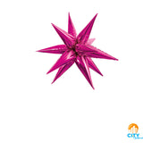 Starburst Hot Pink 3D Foil Balloon - 40" inch