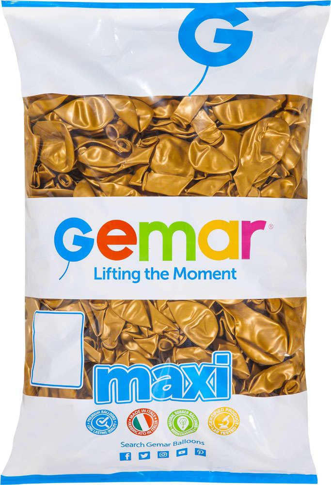 MAXI BAG - Metallic Gold GM110 #039. 12 inch - Lift balloons