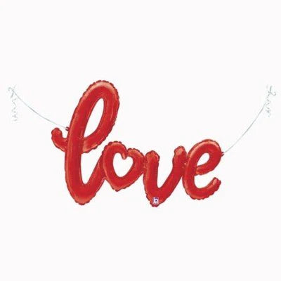 Love Script Red 47" - (Single Pack). 35741