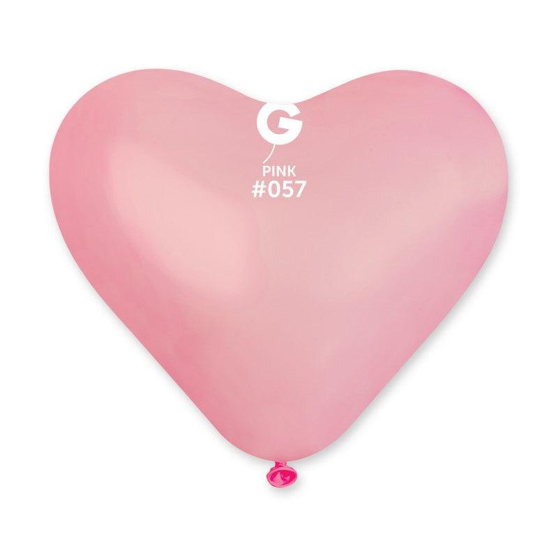 Solid Balloon Pink #057 - 10 in. (Heart Shaped) - Lift balloons