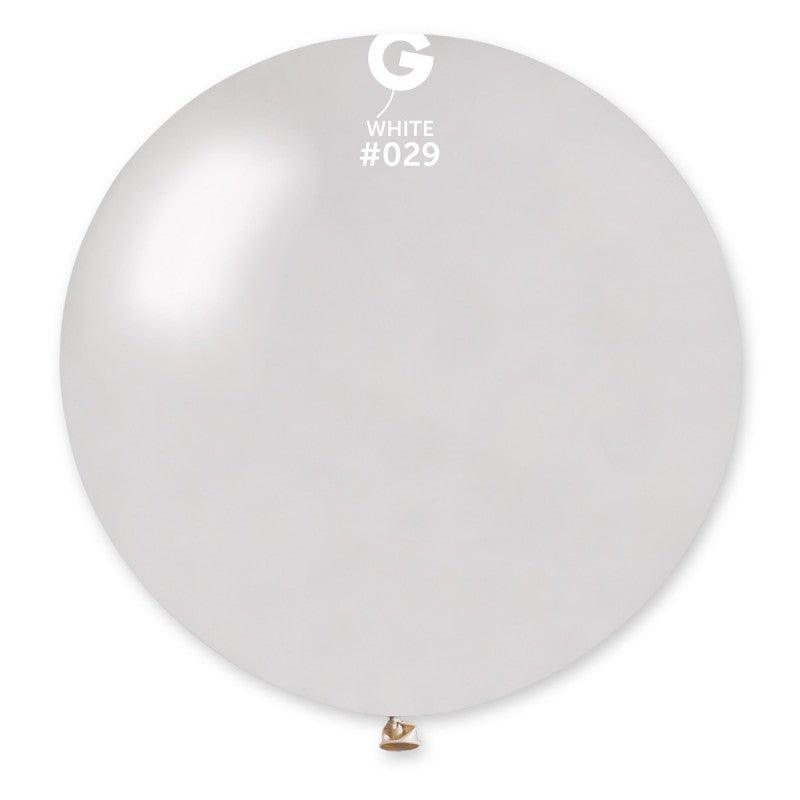 Metallic Balloon White GM150-029 19 inch - Lift balloons