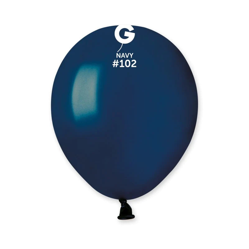 Solid Balloon Navy A50-102 | 100 balloons per package of 5'' each | Gemar Balloons USA