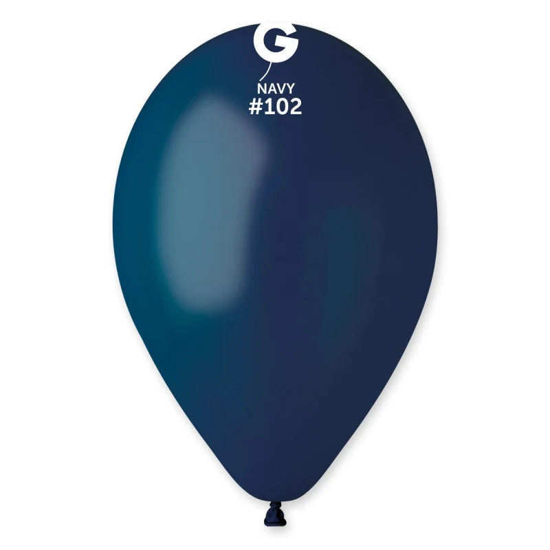 Solid Balloon Navy G110-102 | 50 balloons per package of 12'' each | Gemar Balloons USA
