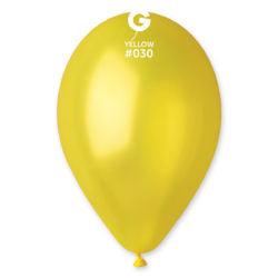 Metallic Balloon Yellow GM110-030   12 inch - Lift balloons 
