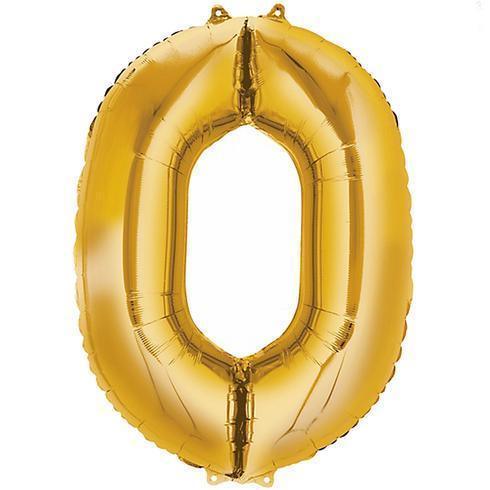 Numbers 0  Foil Balloon  14  Inch - Lift balloons 
