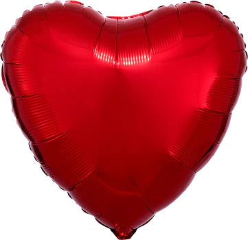 Heart Metallic Red 17" - (Single Pack). 1058401