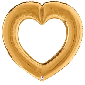 Linking Heart Gold 32" - (Single Pack) - Lift balloons 