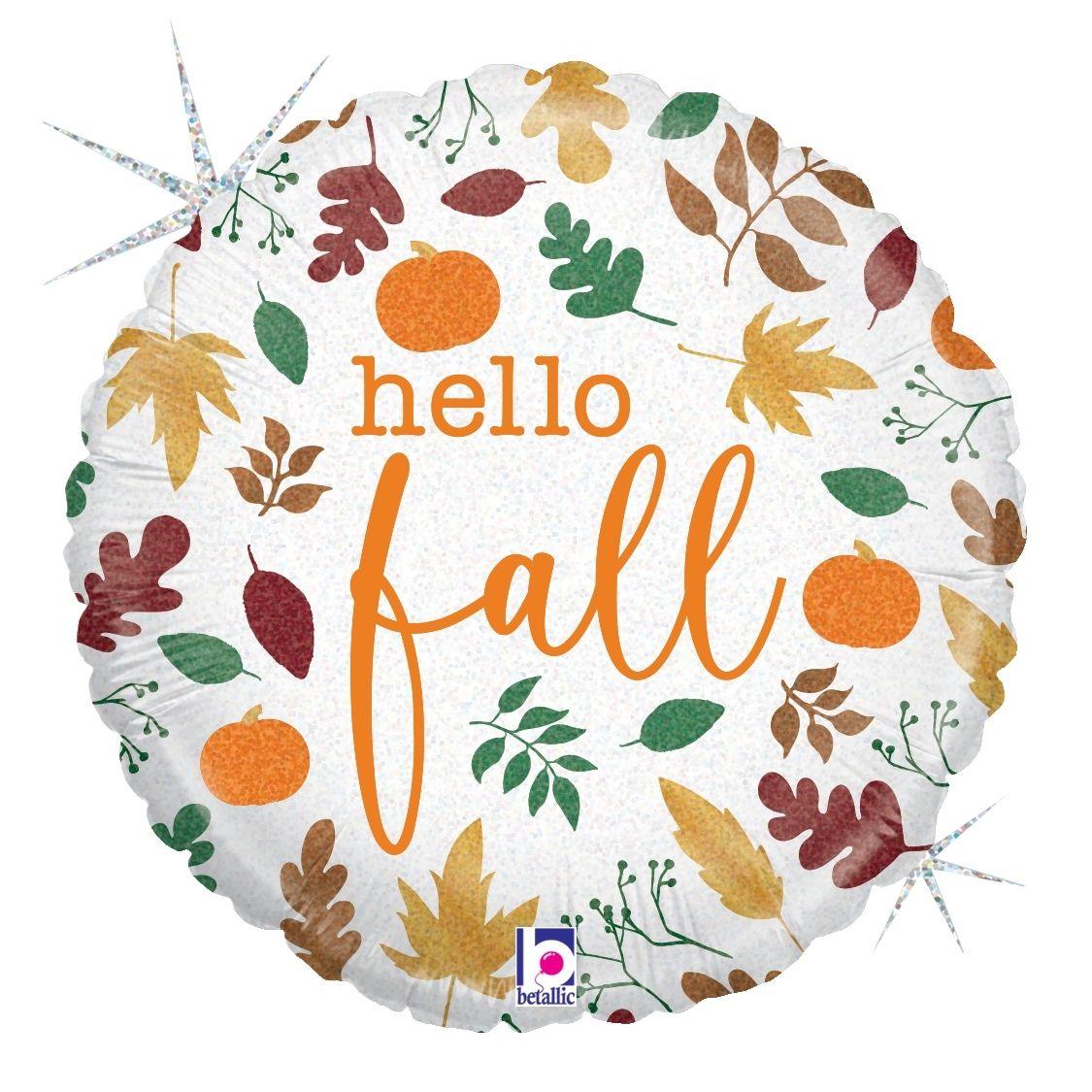 18" Hello Fall Sparkles - Lift balloons 