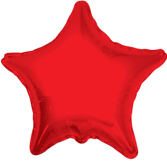 Star Red Shaped 4" Flat 34017-04