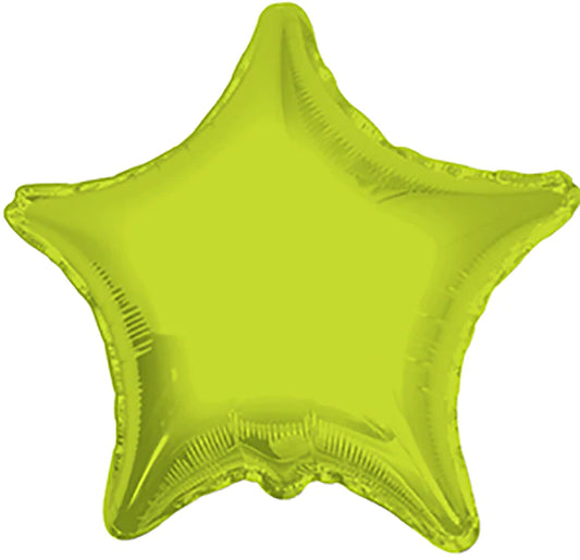 Star Lime Green Shaped 4" Flat 34022-04