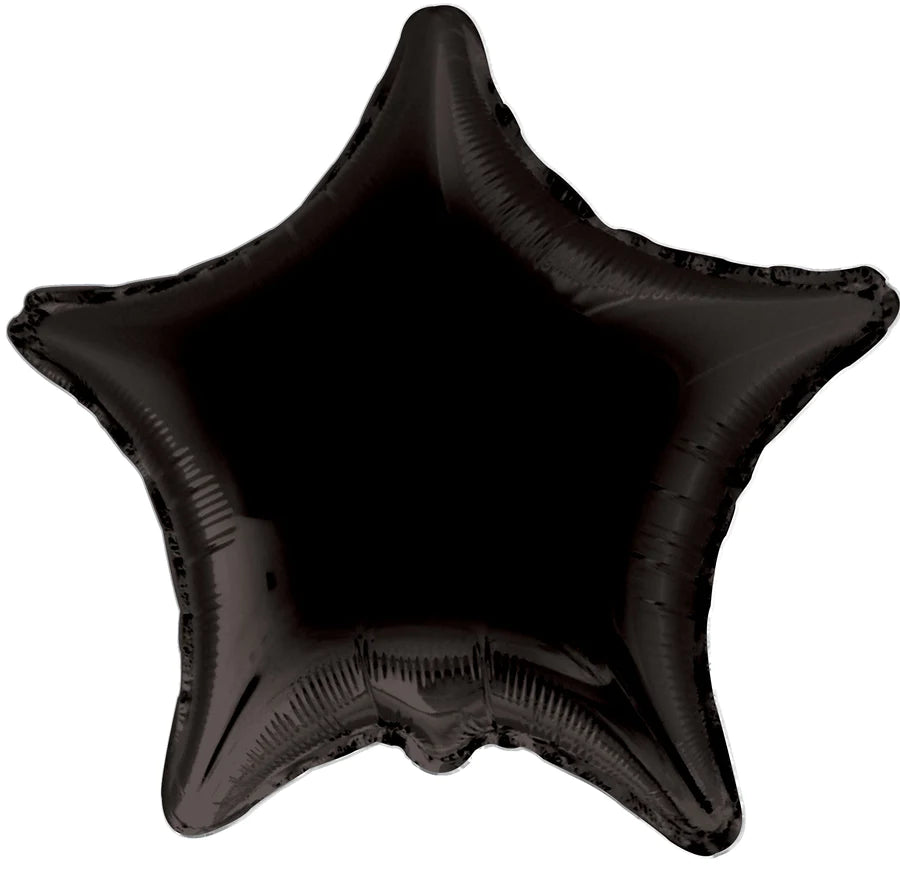 Star Black Shaped 4" Flat 34025-04