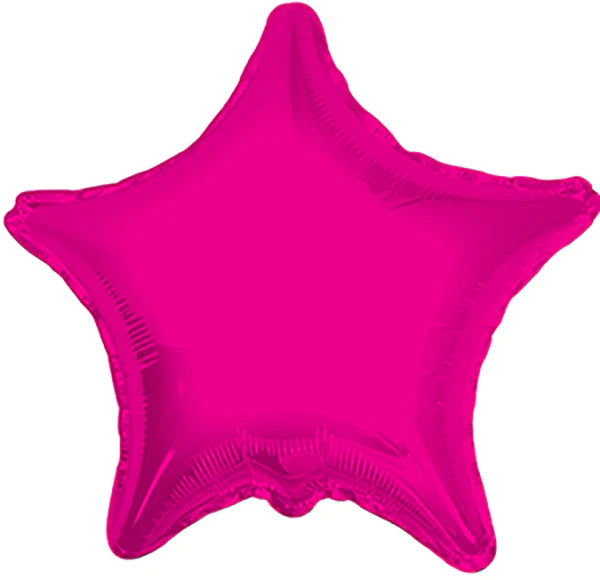 Star Hot Pink Shaped 4" Flat 34074-04
