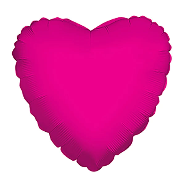 Heart Hot Pink Shaped 4" (Flat). 34105-04