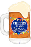 Cheers Birthday Beer 34" 35562 (Single Pack) - Lift balloons 