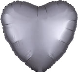 Satin Luxe Platinum Heart 17" - (Single Pack). 3680601