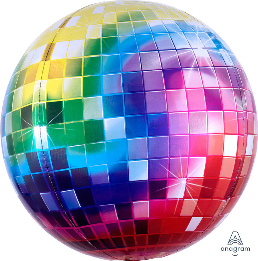 Rainbow Disco Ball Orbz 15" - (Single Pack). 3846901