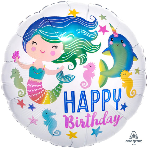 Sea Life Happy Birthday 17" - (Single Pack). 3855401 - Lift balloons 