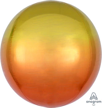 Ombré Orbz Yellow & Orange 15" - (Single Pack). 3984801 - Lift balloons 