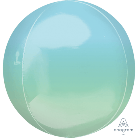 Blue & Green Ombre Orbz. 16 inch - Lift balloons 