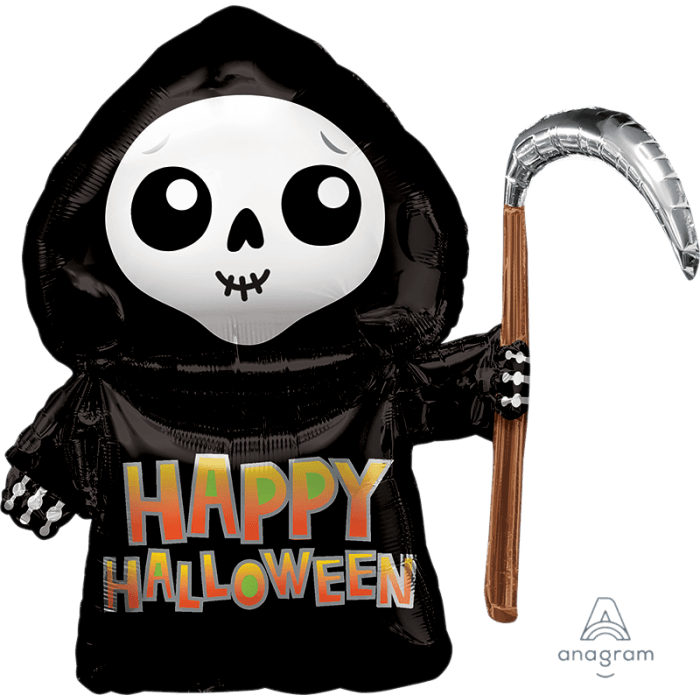 Happy Halloween  27 inch Grim Reaper - Lift balloons 