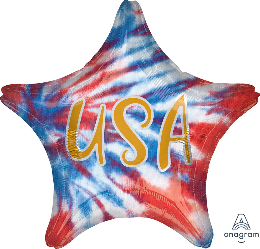 Tie-Dye USA 19" - (Single Pack). 4095801 - Lift balloons 