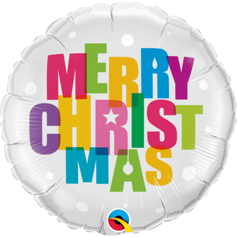 18" Merry Christmas Colors - Lift balloons 