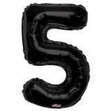 Number 5 Black Foil Balloon 34 inch - Lift balloons 