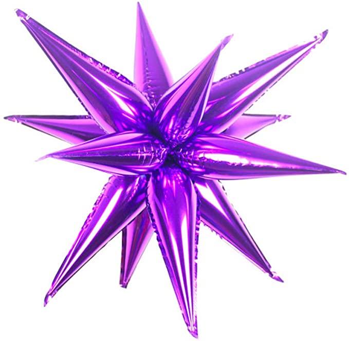 Starburst Purple 3D Foil Balloon - 40 inch - Lift balloons 